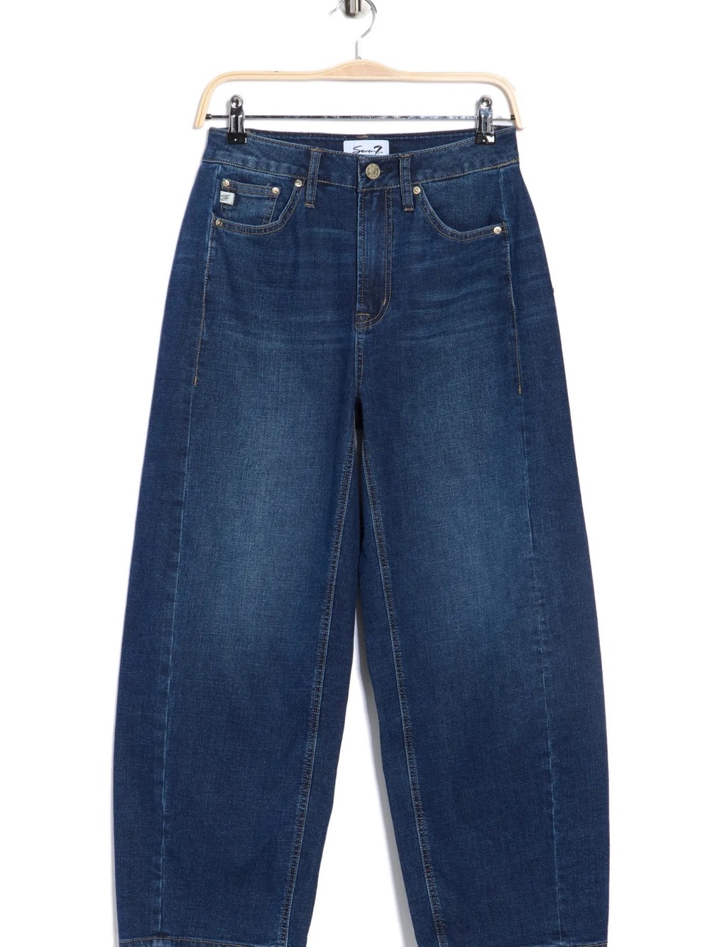 Seven 7 Relaxed Fit High Waist Pieced Barrel Jeans